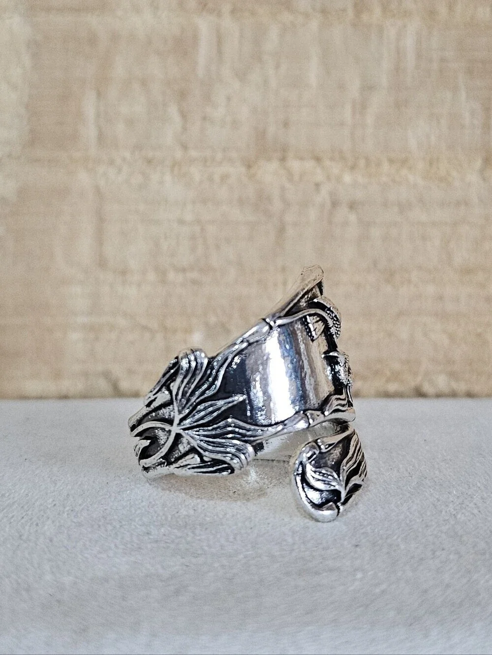 Two Love Birds Spoon Ring